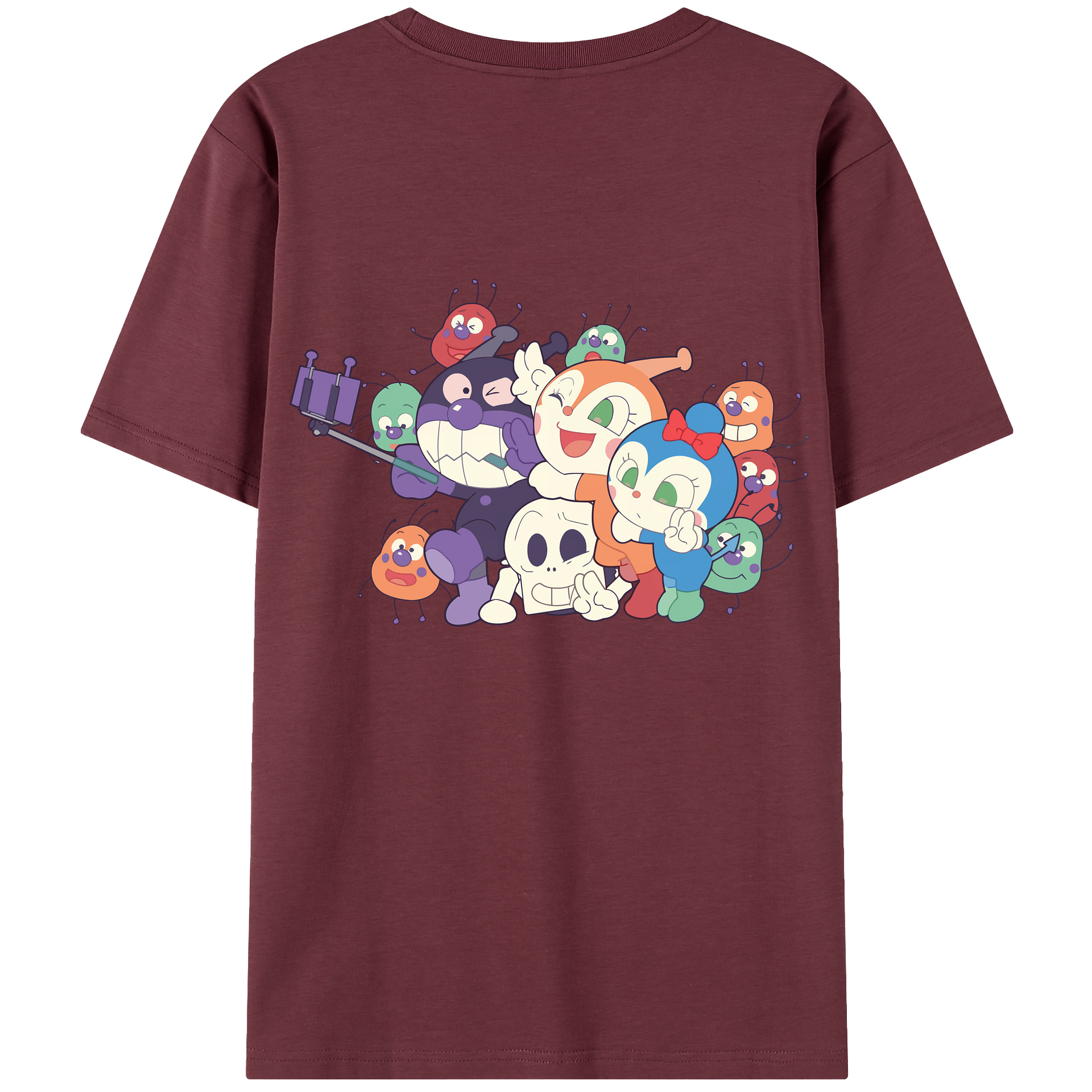 （画像用） アンパンマン Anpanman 綿100％半袖Tシャツ（背面プリント）